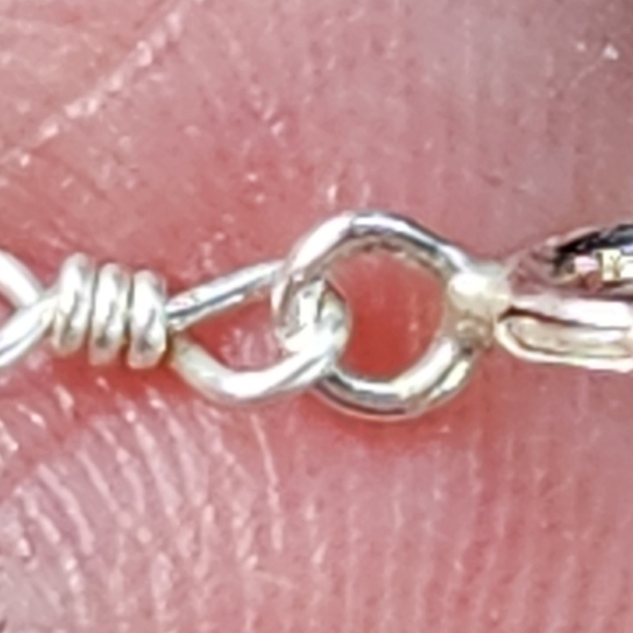 Sterling Chain and Curved Tube Necklace - Picture 7 of 9